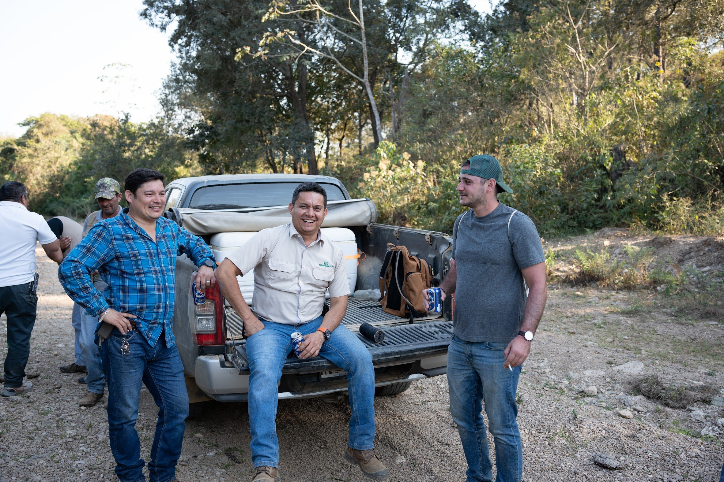 Jason with producers in Honduras.